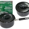 Ковш "Era Outdoor" с крышкой и складной ручкой 1л (алюминий)